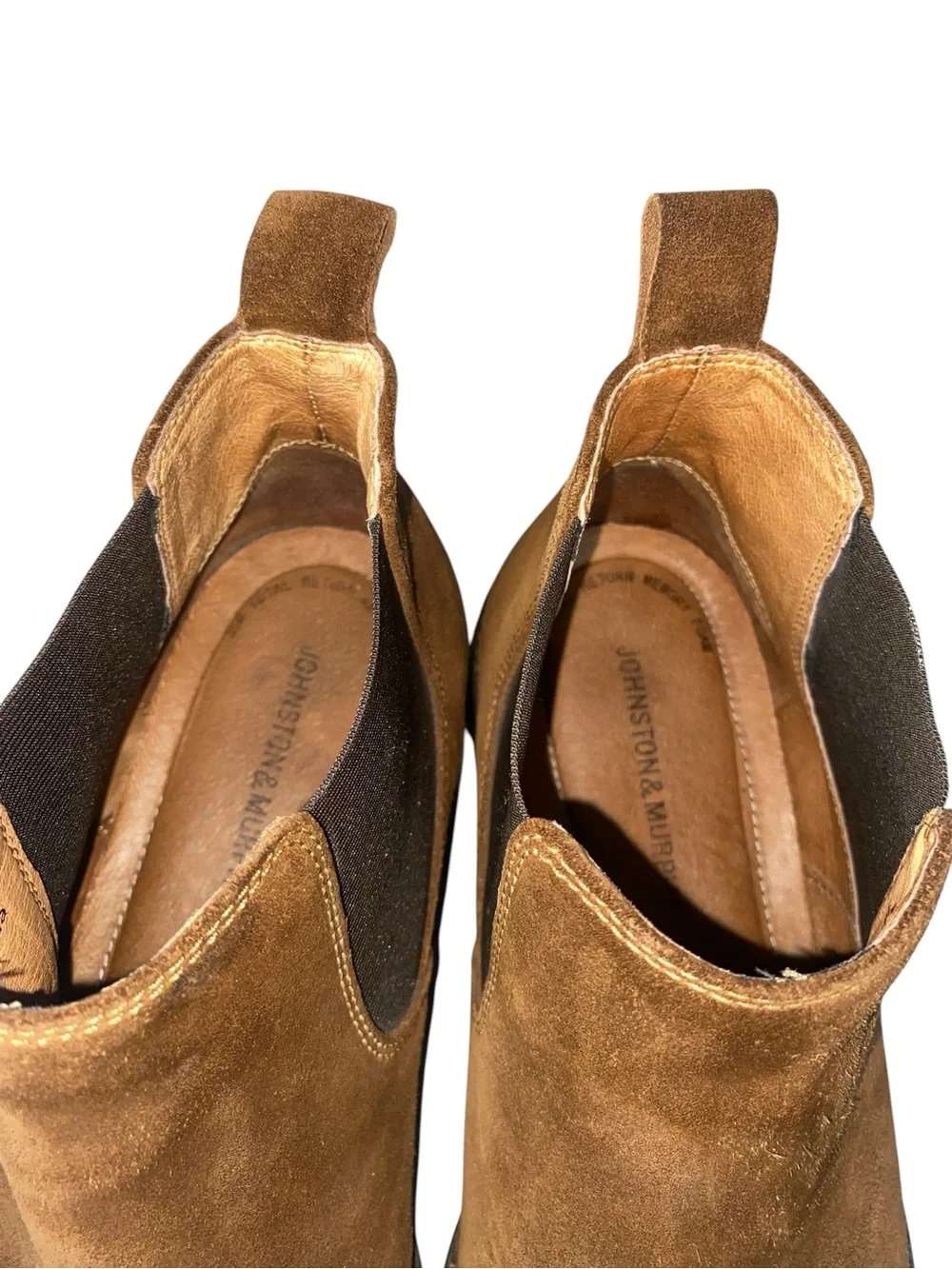 Johnston and Murphy Brown Suede Chelsea Boots Size 9.5 Chukka